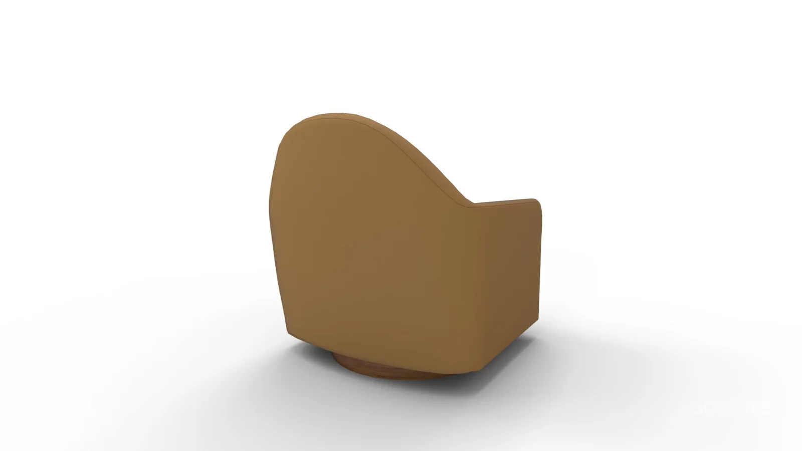 Haven Swivel Chair Poly Performance Velvet Dijon Dark Walnut Image 3