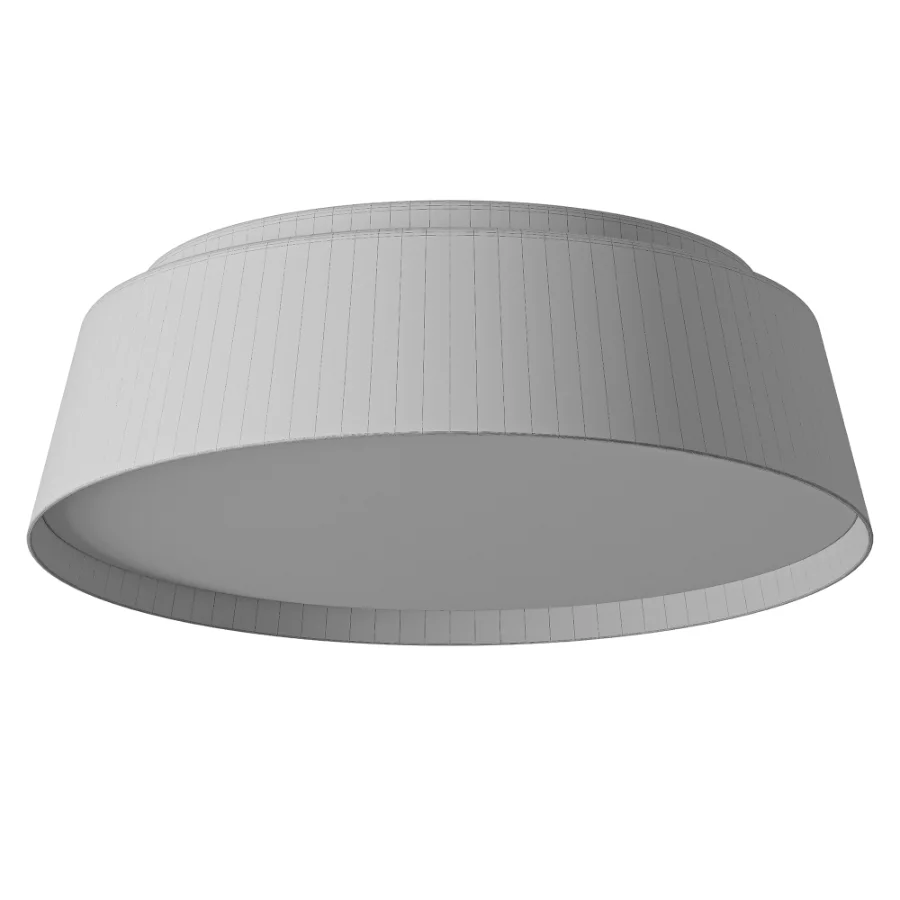Langston Medium Flush Mount 14 Matte White with Brushed Brass Image 3