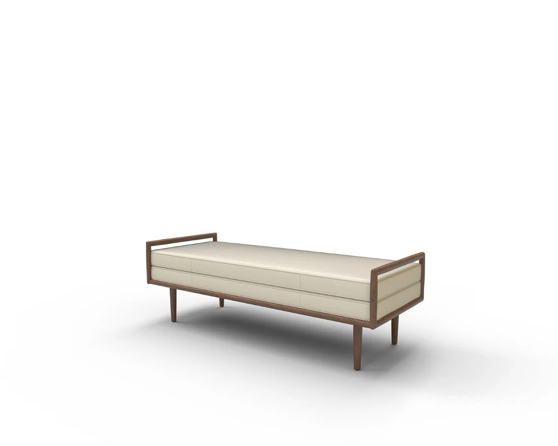 West Elm Nico Leather Bench Image 6