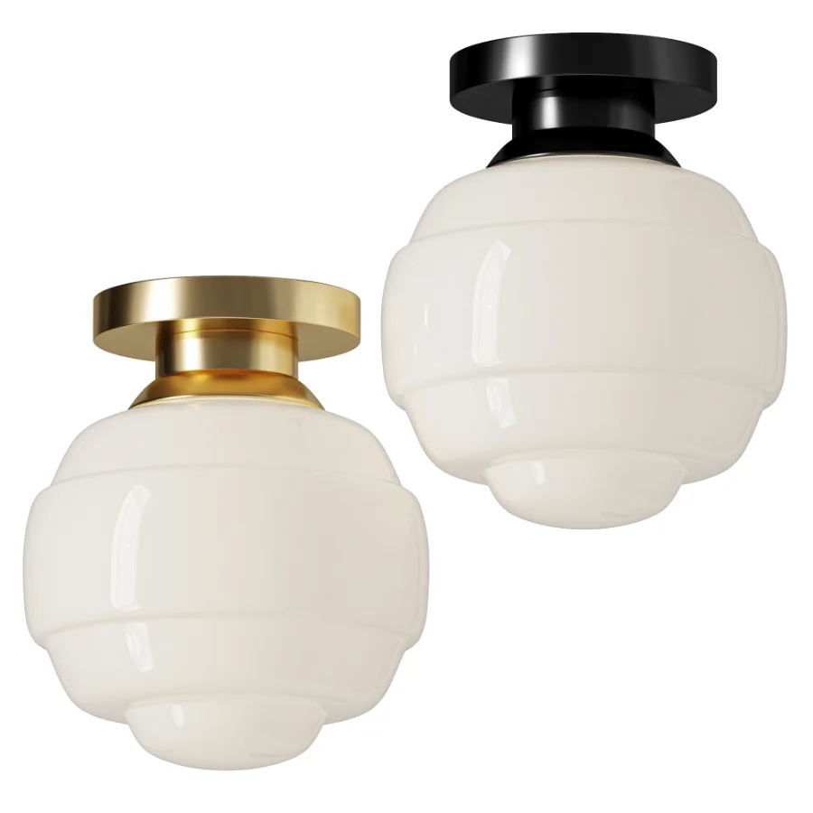Irving Small Flush Mount 9 Satin Brass Image 1