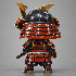 Chibi Samurai Warrior – Stylized Japanese Armor - Thumbnail 6