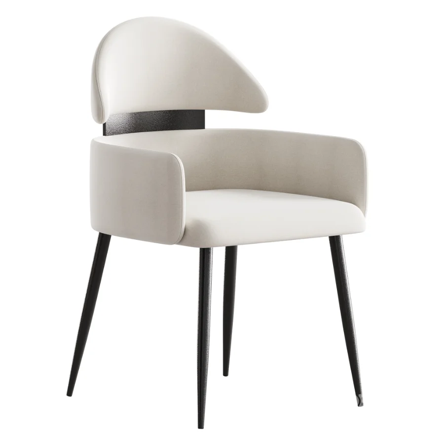 Contemporary Ink Steel Arm Chair Image 2