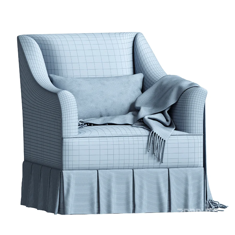 Wembley Box Pleat Skirt Chair Image 4
