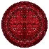 GD Vintage Oriental Round Carpet Red - Thumbnail 2
