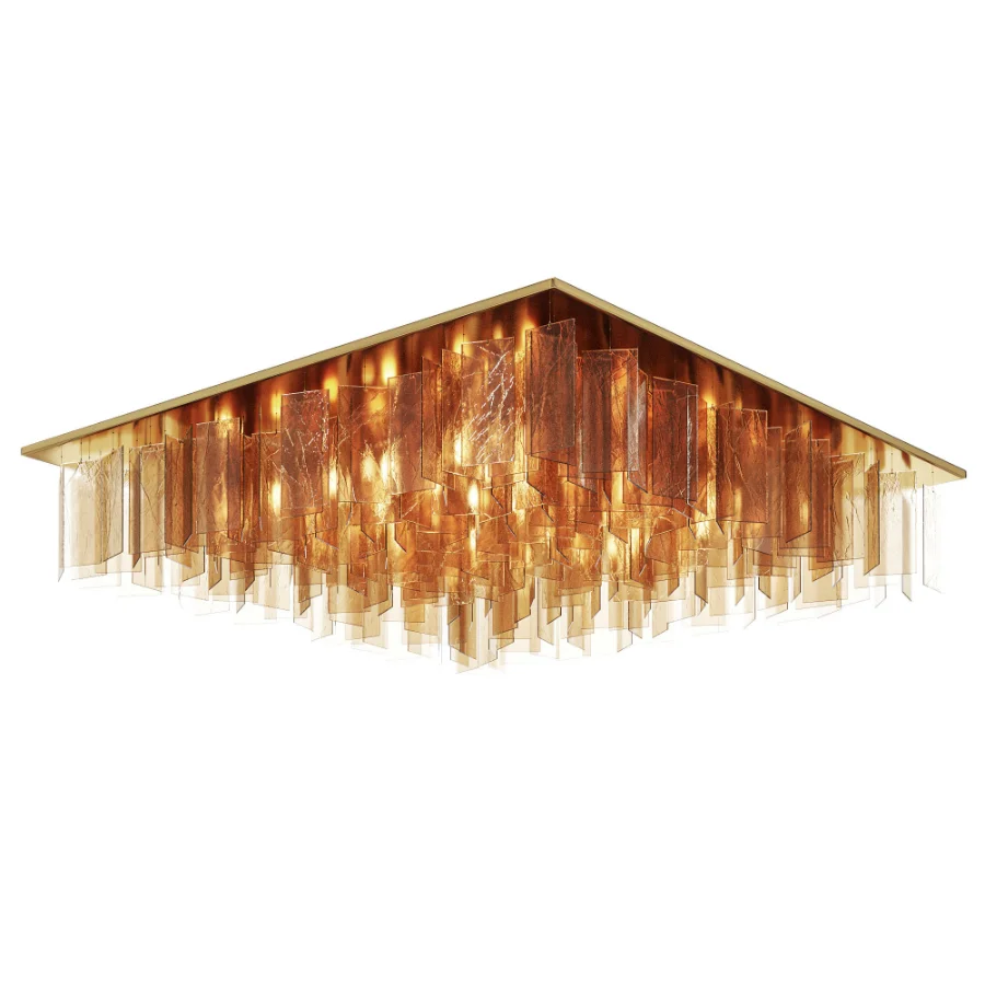 Square Propellor Cumulus White Chandelier Image 2