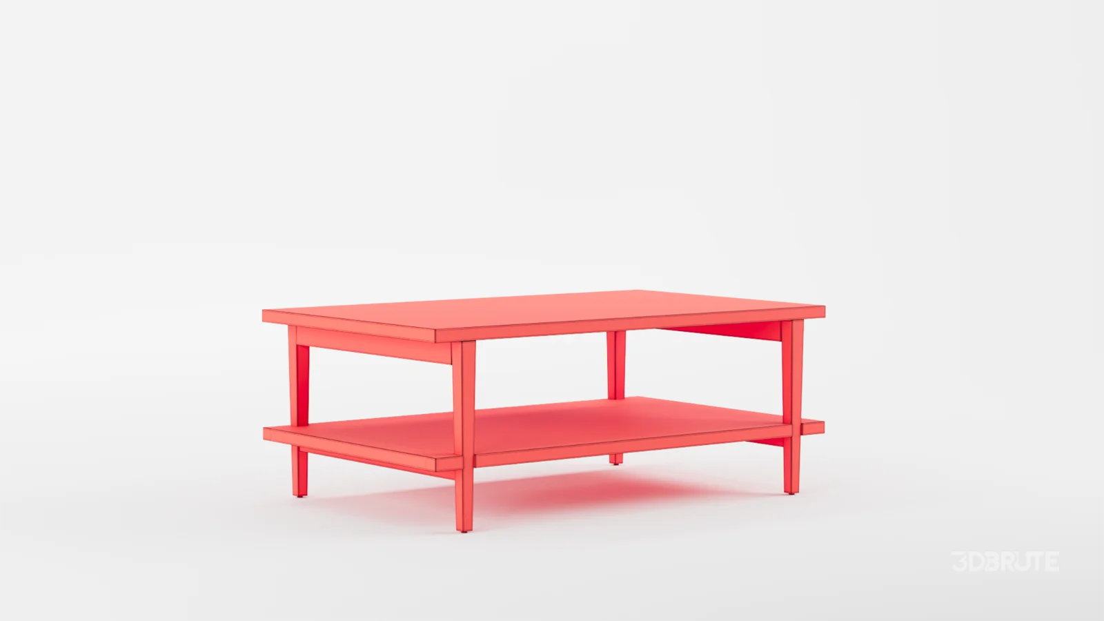 Coffee Table with Shelf Image 11