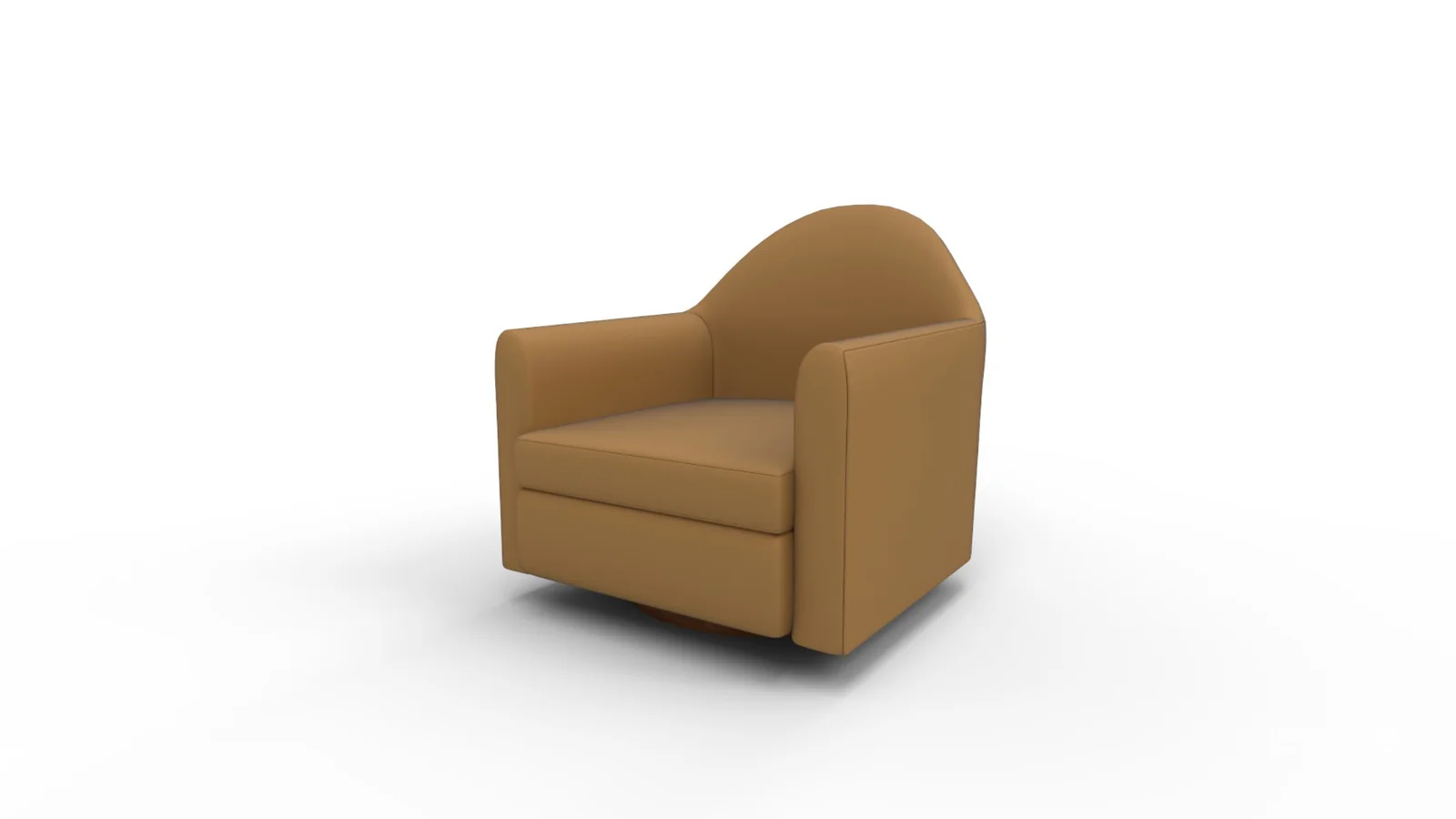 Haven Swivel Chair Poly Performance Velvet Dijon Dark Walnut Image 8