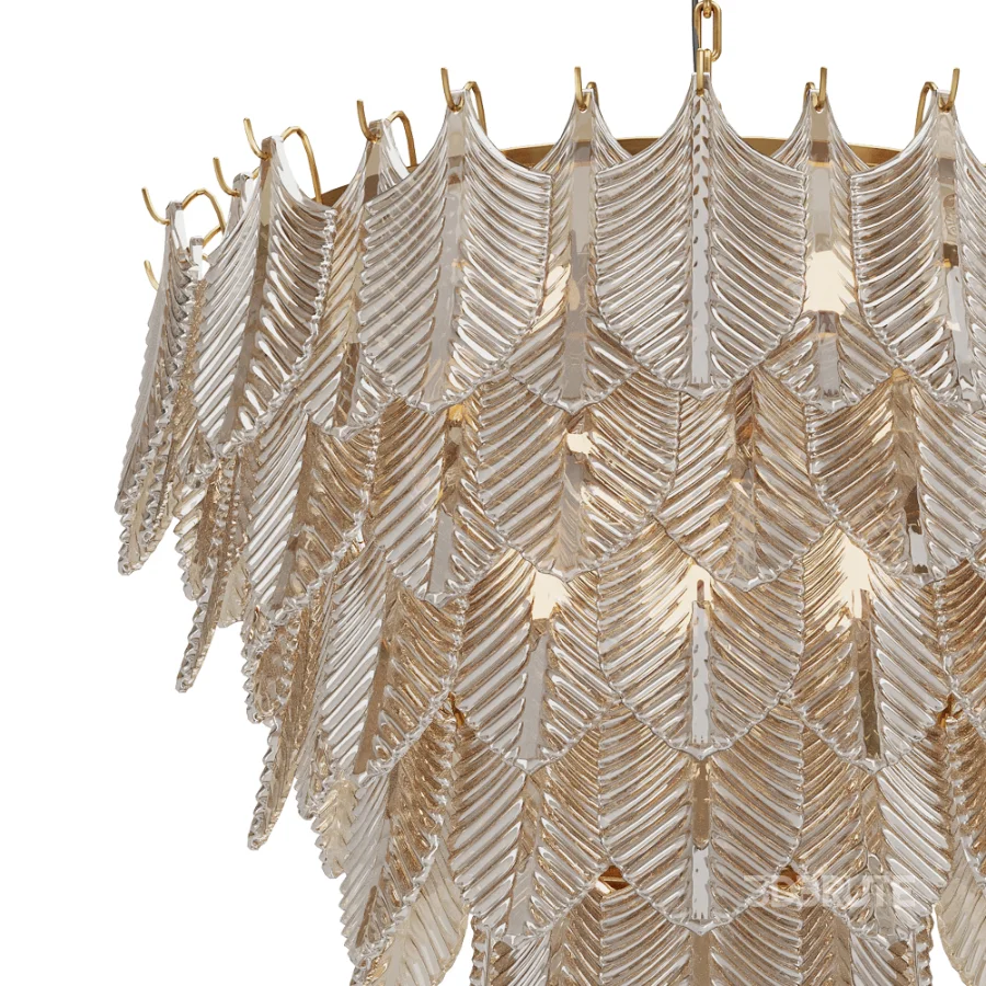 Verbier Brass Chandelier Ceiling Light Image 4