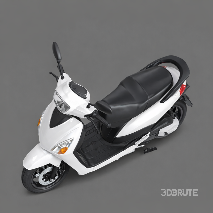 Modern White Electric Scooter Image 7