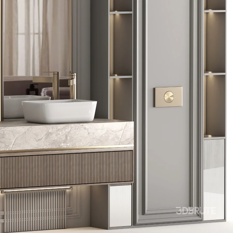 Bathroom furniture N052 in Neoclassic and Modern style Image 3