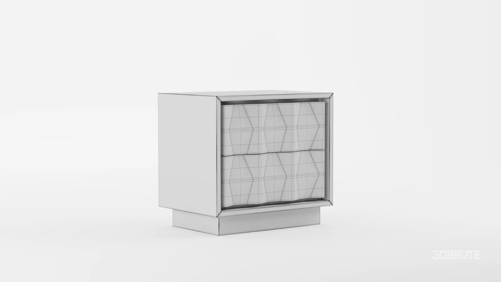 Carved Pattern Nightstand Image 10