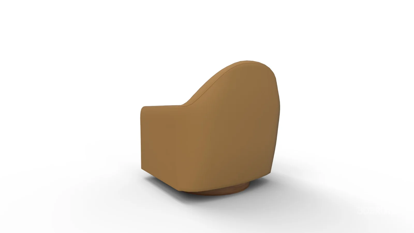Haven Swivel Chair Poly Performance Velvet Dijon Dark Walnut Image 6