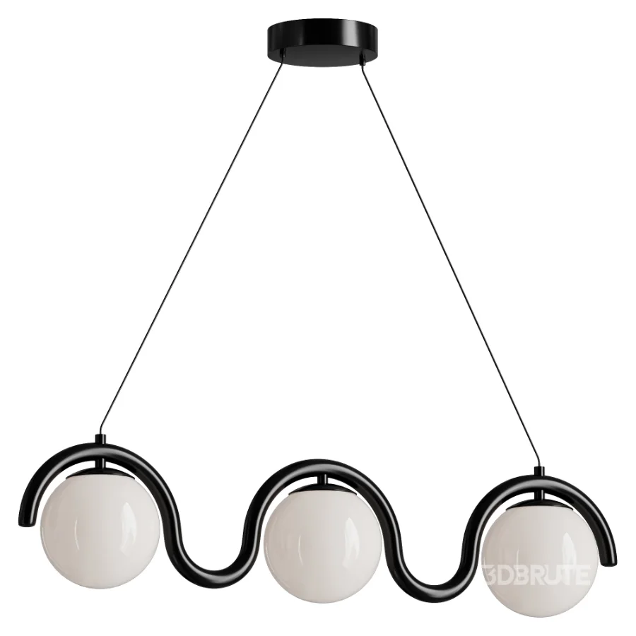 Lenox Linear Ball Pendant Lamp 3 heads Image 2
