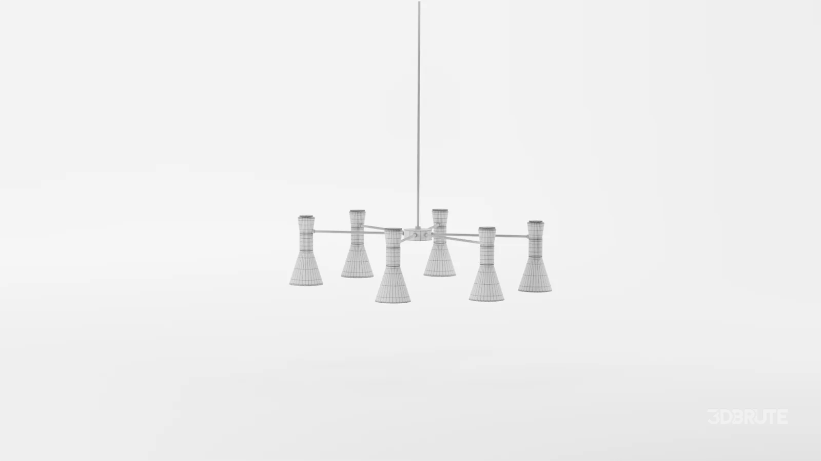 Brentston Metal Chandelier Black Image 7