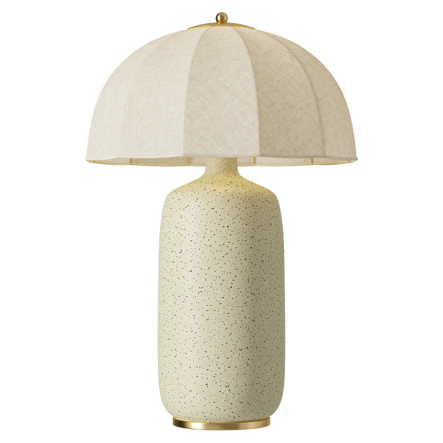 Trudy Table Lamp Cream with Brass Accents Image 1
