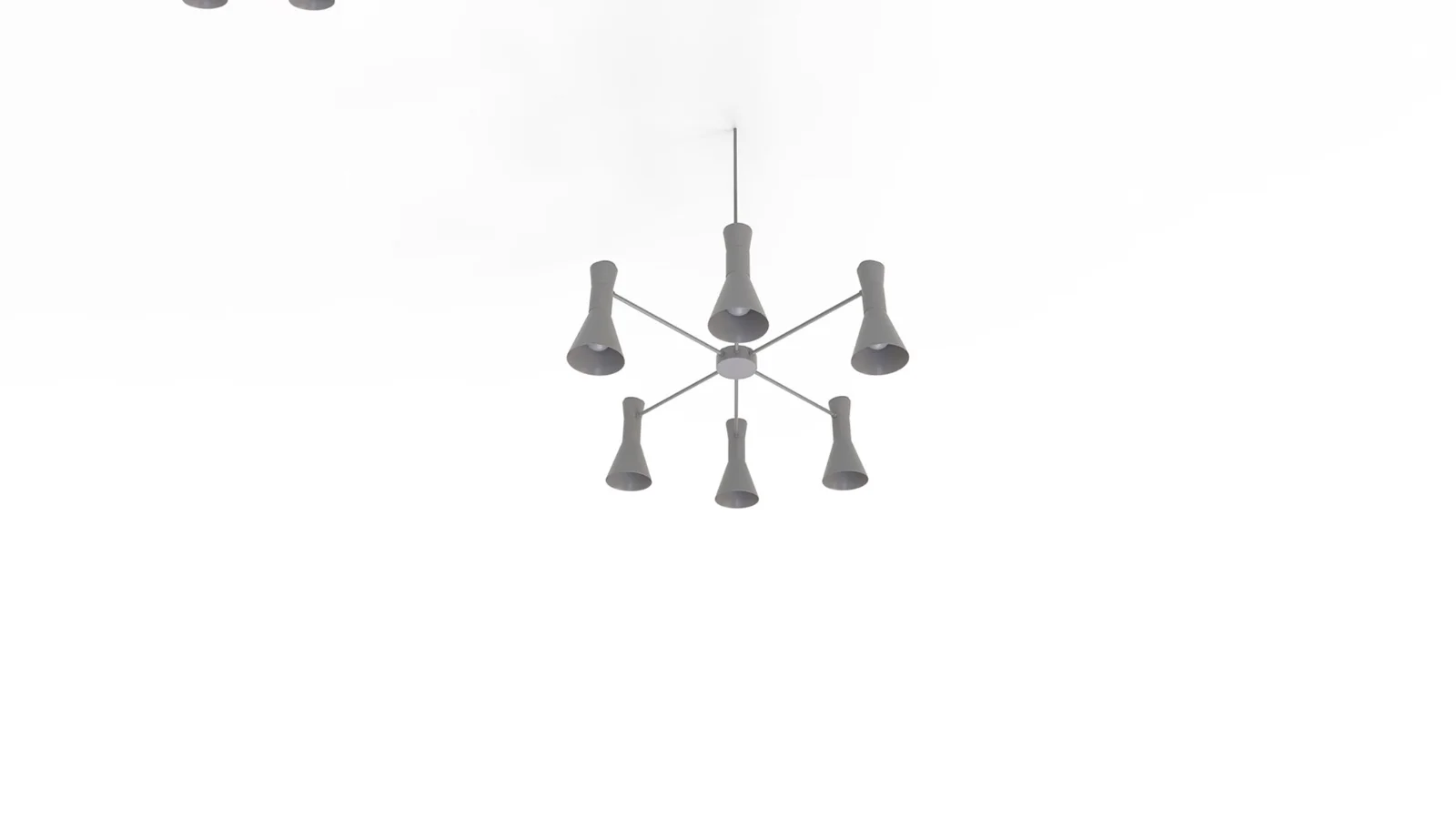 Brentston Metal Chandelier Black Image 5