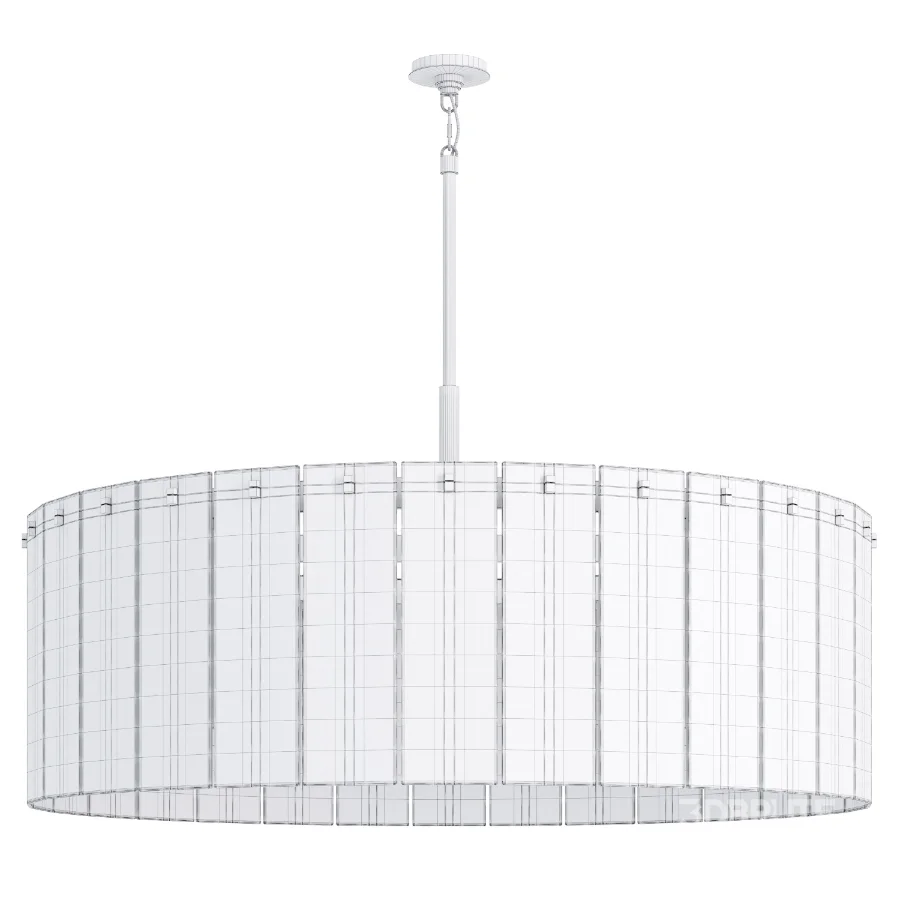 Calamette Modern Glass Round Chandelier Image 1