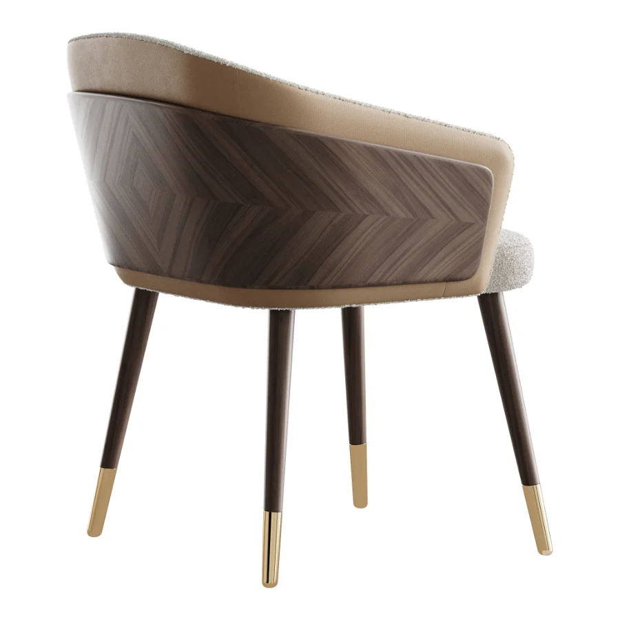 Contemporary Style Wooden Dining Chair Parsons Dining ArmChair Image 6