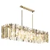 Calamette Modern Glass Rectangular Chandelier - Thumbnail 3