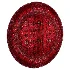 GD Vintage Oriental Round Carpet Red - Thumbnail 3