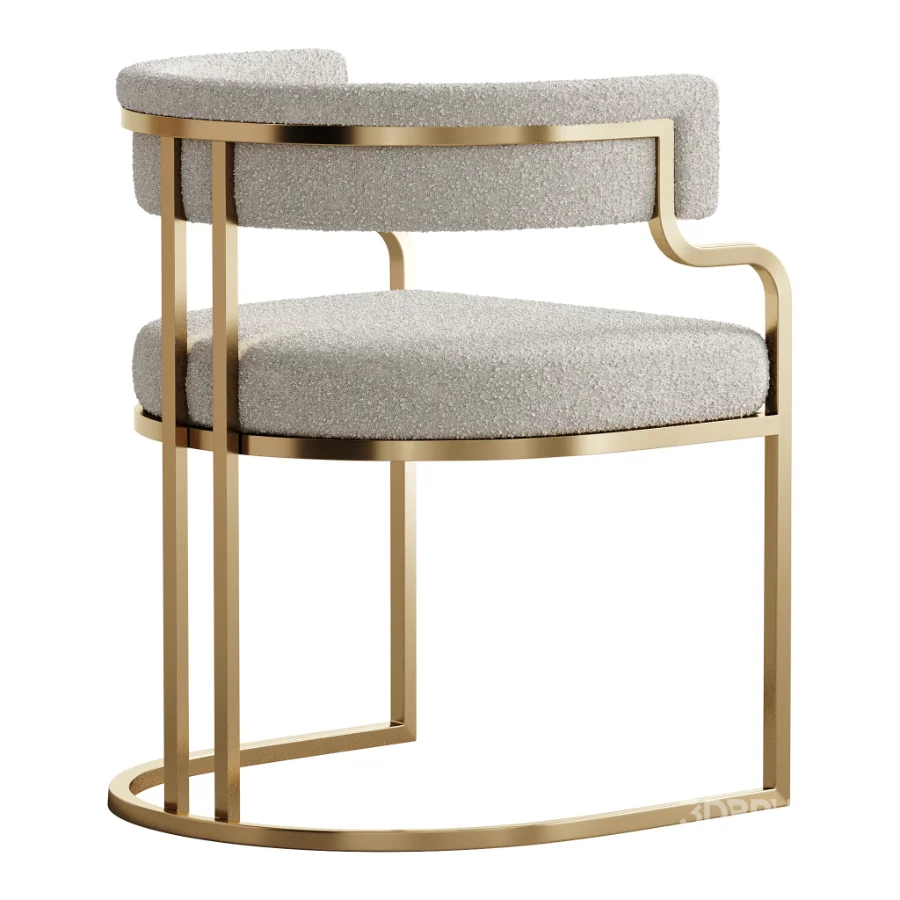 Faux Leather Dining Chairs Glam Style Open Back Armless Chair Image 5
