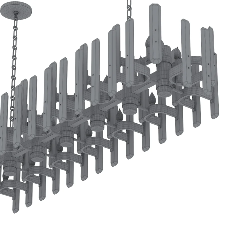 Bonnington Large Striped Chandelier Image 7