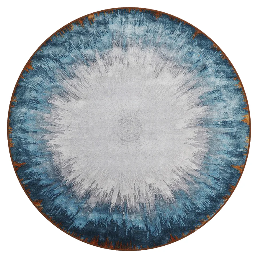 GD Blue Eclips Round Rug Image 3