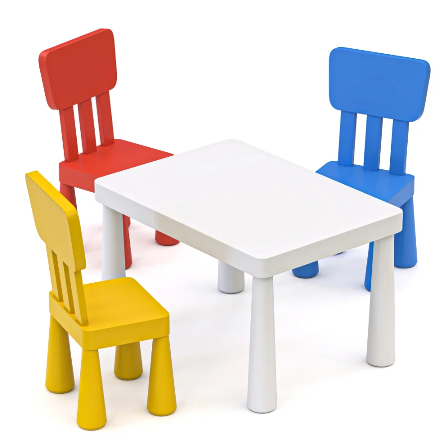 IKEA MAMMUT Kids Table and Chair Set Image 1