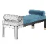 Modern Velvet Bench with Gold Details - Thumbnail 3