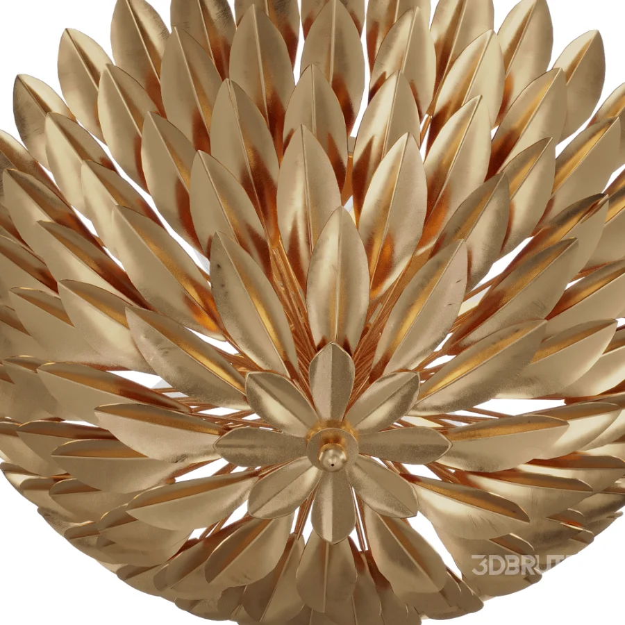 Olive Leaf Semi-Flush Ceiling Light Image 8