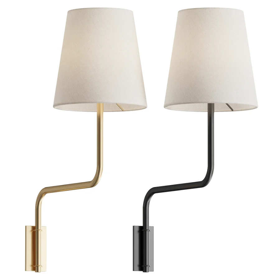 Swedish Designer Wall Light Brass Fabri Sweden 1940s Image 1