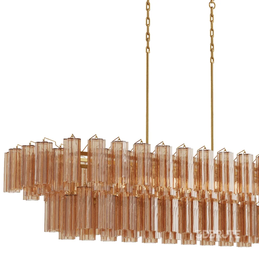 Addis Brass Linear Chandelier Image 3