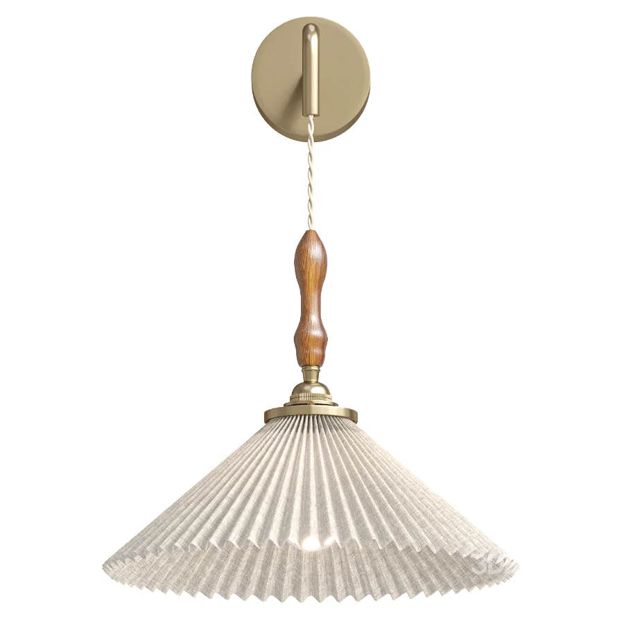 Foldable wooden wall lamp Image 1