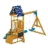 ROBUD Wooden Swing Set with Slide and 2 Swing - Thumbnail 4
