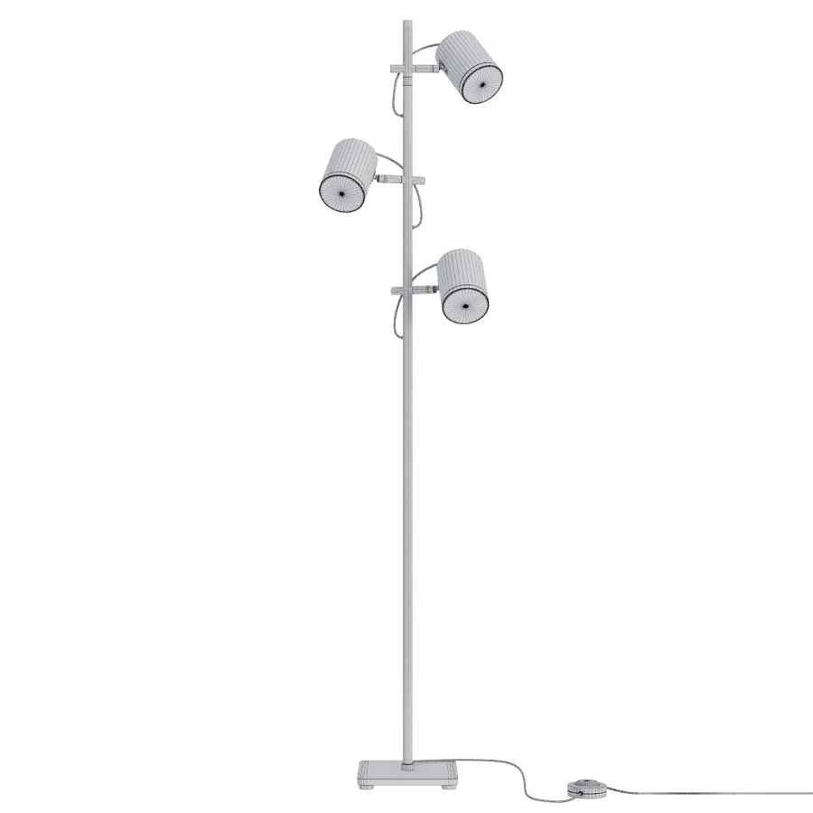 Adjustable nickel floor lamp Image 3
