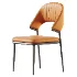 Contemporary Low Back Faux Leather Dining Chair - Thumbnail 5