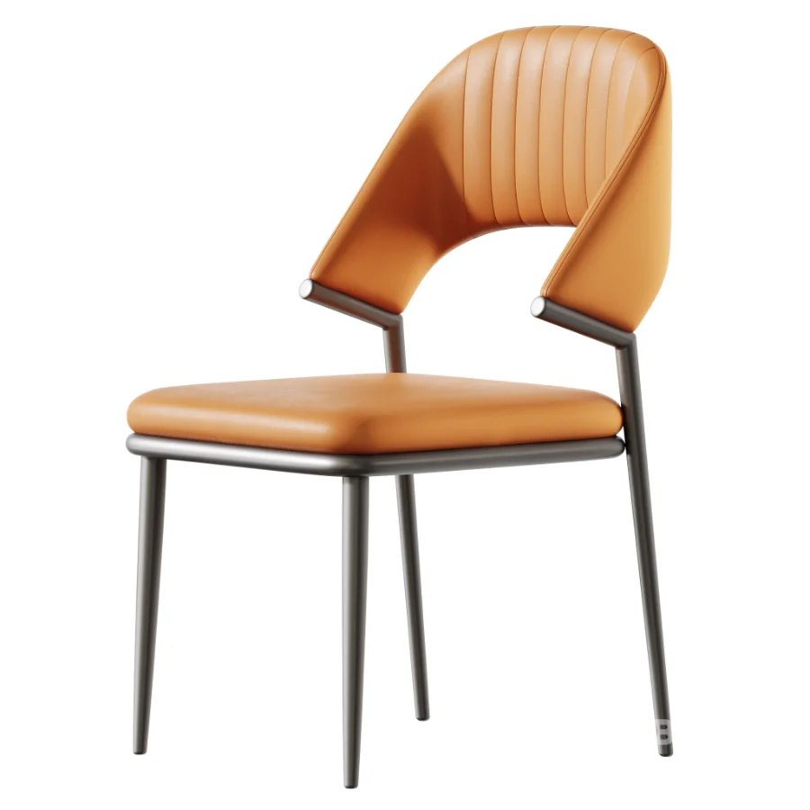 Contemporary Low Back Faux Leather Dining Chair Image 5