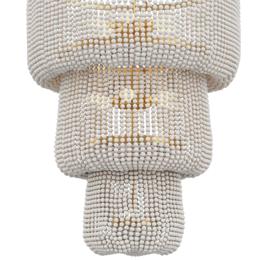 Amanda Light Beaded Tiered Chandelier Image 4