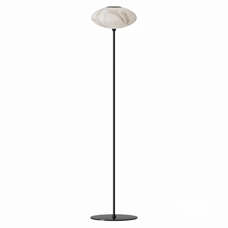 Olev Astrelle Ellix PT Glass Aluminium Floor Lamp Image 1