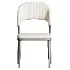 Contemporary Low Back Faux Leather Dining Chair - Thumbnail 3