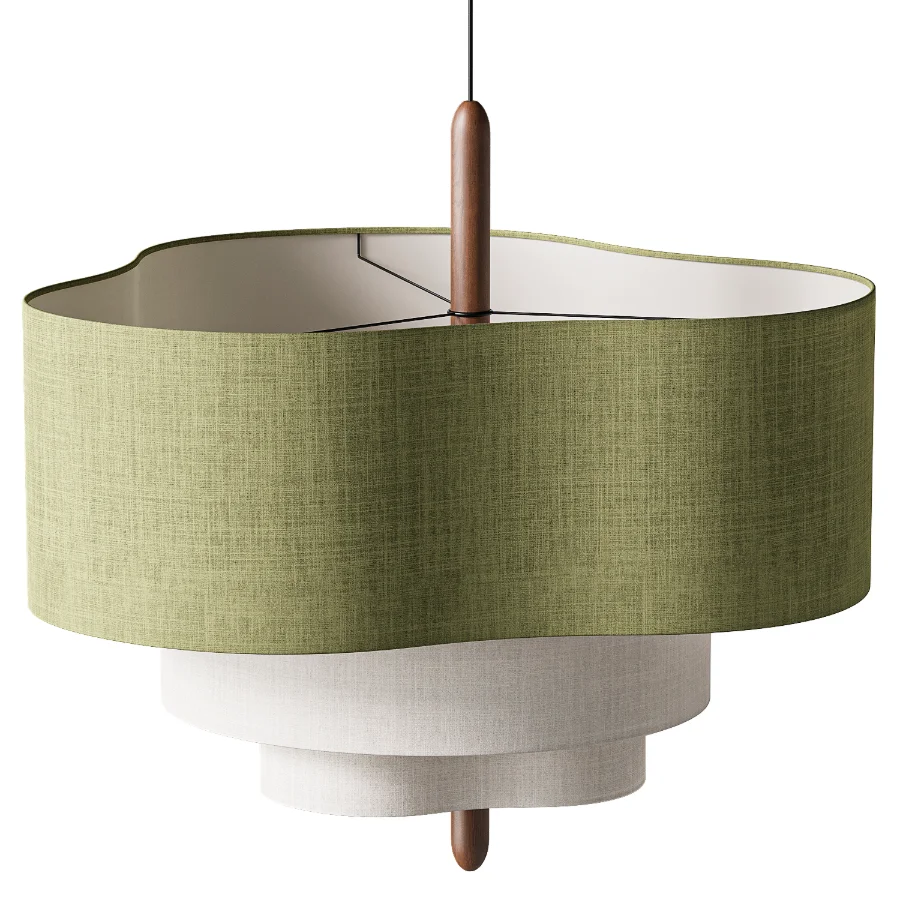 Ophel Green Fabric Pendant Lamp Image 4