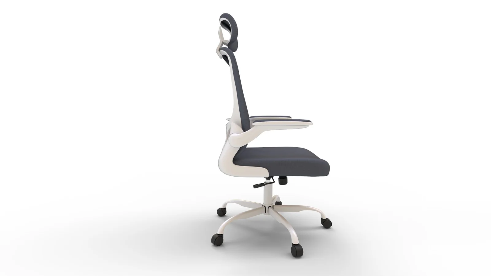 aveza office medium back chair mesh and fabric-dark grey Image 3