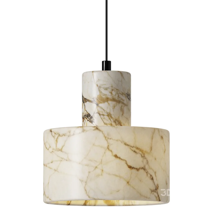 Nordic Cylindrical Alabaster Pendant Light Image 2