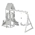 ROBUD Wooden Swing Set with Slide and 2 Swing - Thumbnail 8