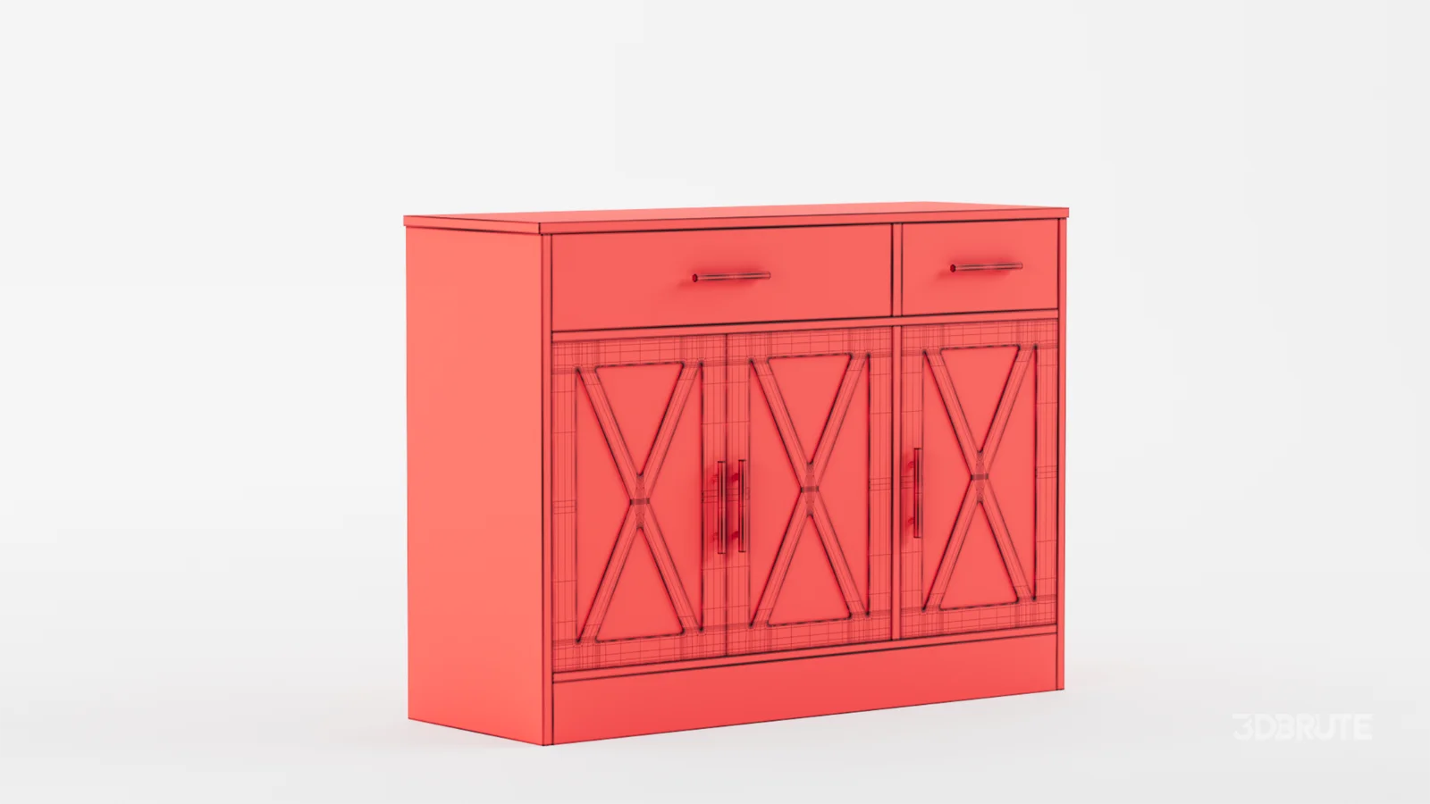Sideboard Buffet Cabinet with 2 Drawers Image 7