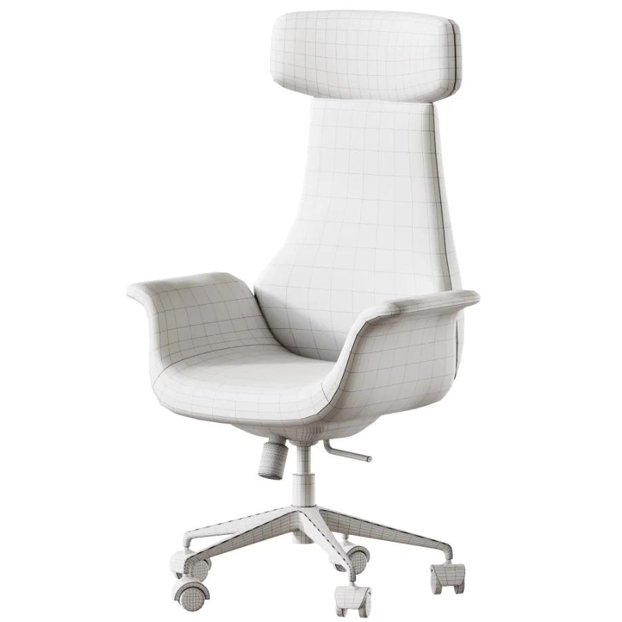 Height Brown Leather Office Chair Image 6
