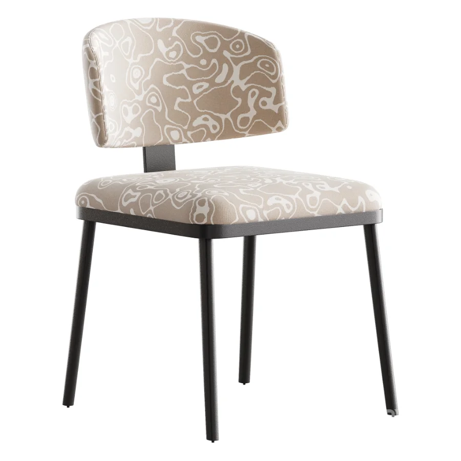 Contemporary Ink Steel Arm Chair Image 3