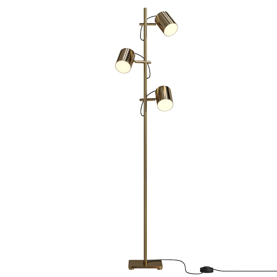 Adjustable nickel floor lamp Image 1