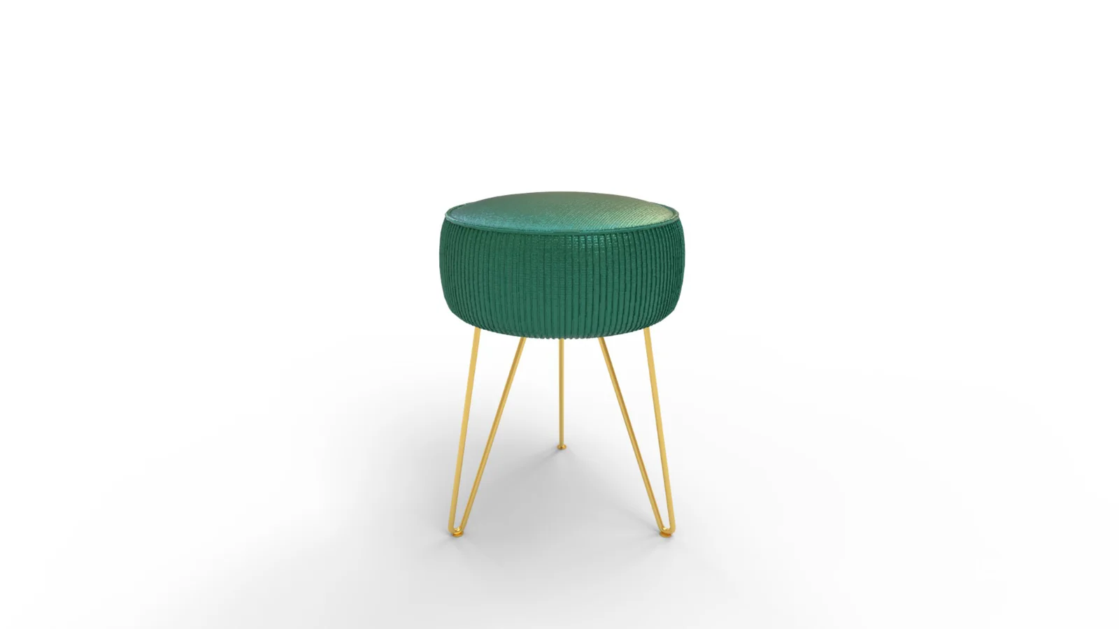 LUE BONA Pleated Vanity Stool Image 5