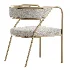 Dining Room Glam Chair Gold Legs Velvet Arm Chair - Thumbnail 6